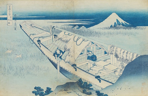 Katsushika Hokusai / Ushibori, Hitachi Province, from Thirty-six Views of Mt. Fuji (Fugaku sanjūrokkei) / Hagi Uragami Museum